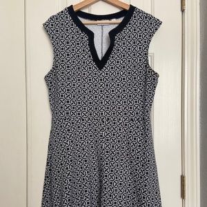 New York & Company Women's Sleeveless Dress Black/White XL